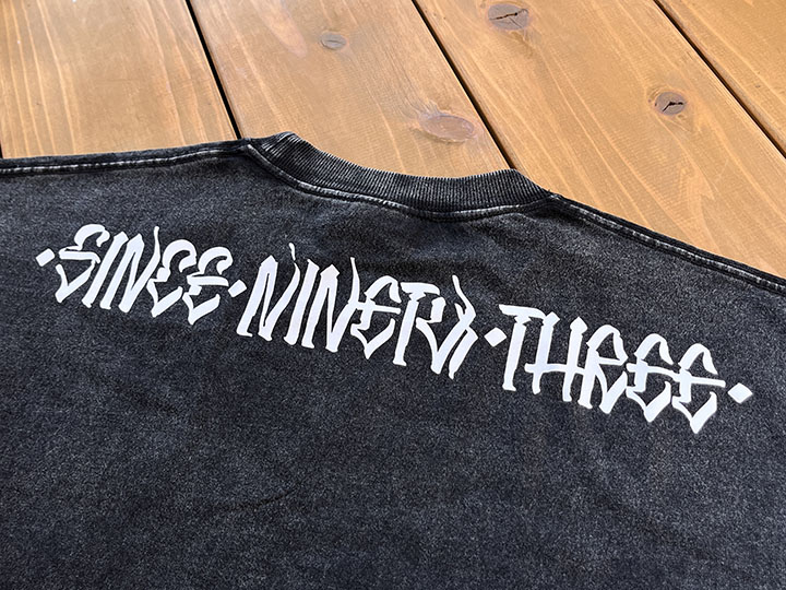 NICETY 8.2oz garment dye longsleeve Tshirt (since) / washed black