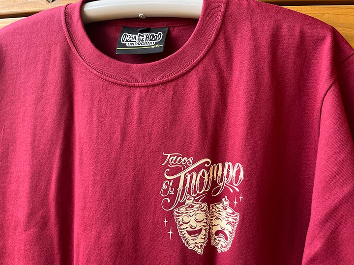 Tacos El Trompo Tshirt (trompo) / burgandy
