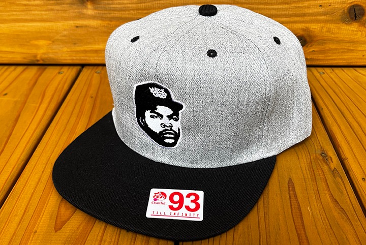 OSSANTHEHOOD snapback cap (og face) / gray x black