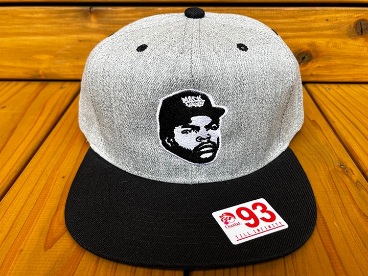 OSSANTHEHOOD snapback cap (og face) / gray x black