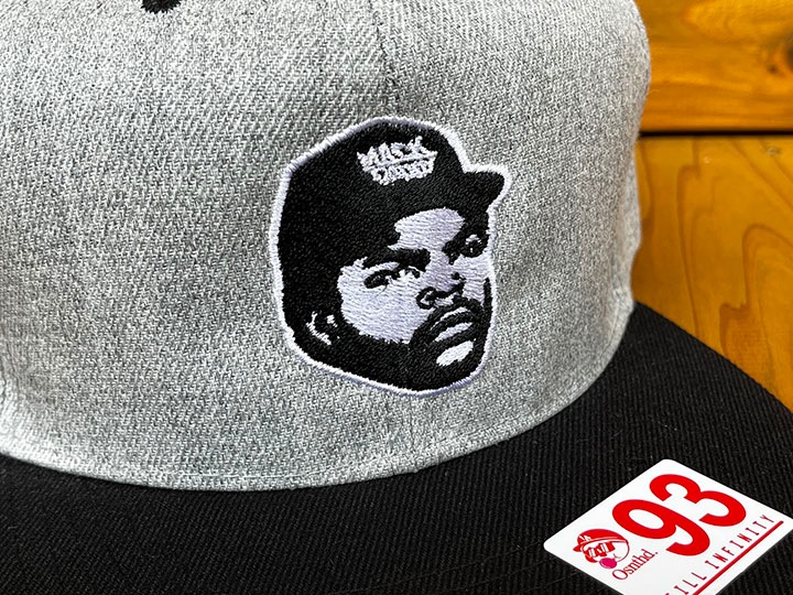 OSSANTHEHOOD snapback cap (og face) / gray x black