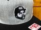 OSSANTHEHOOD snapback cap (og face) / gray x black