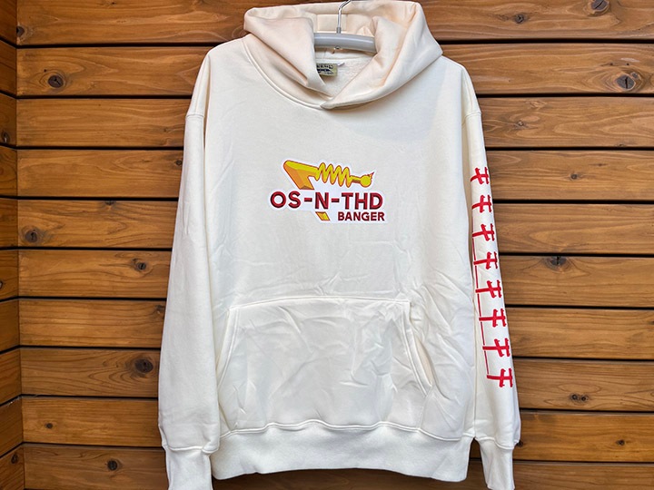 NICETY 13oz pile lined hoodie (banger) / off white