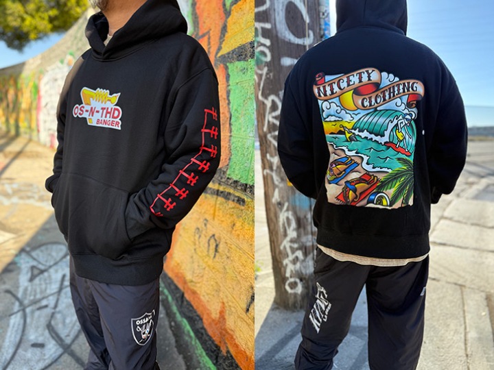 NICETY 13oz pile lined hoodie (banger) / off white