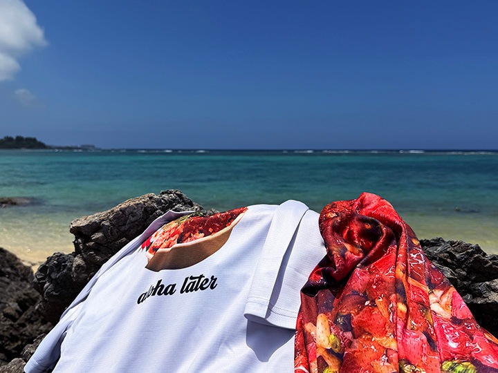OSSANTHEHOOD ��Φξ�� dry fit Tshirt (aloha later)