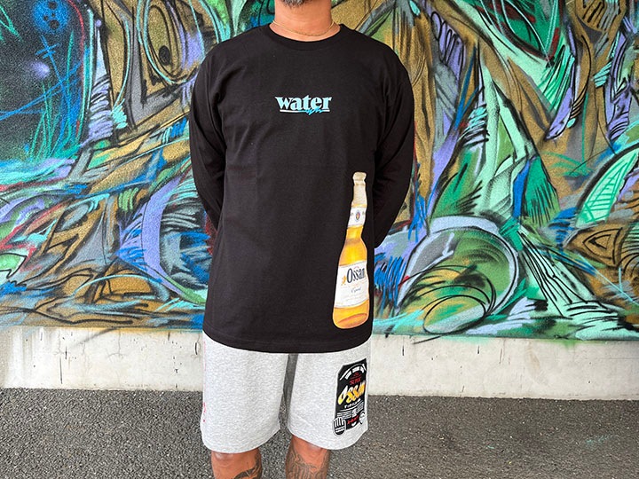 OSSANTHEHOOD longsleeve Tshirt (water) / black