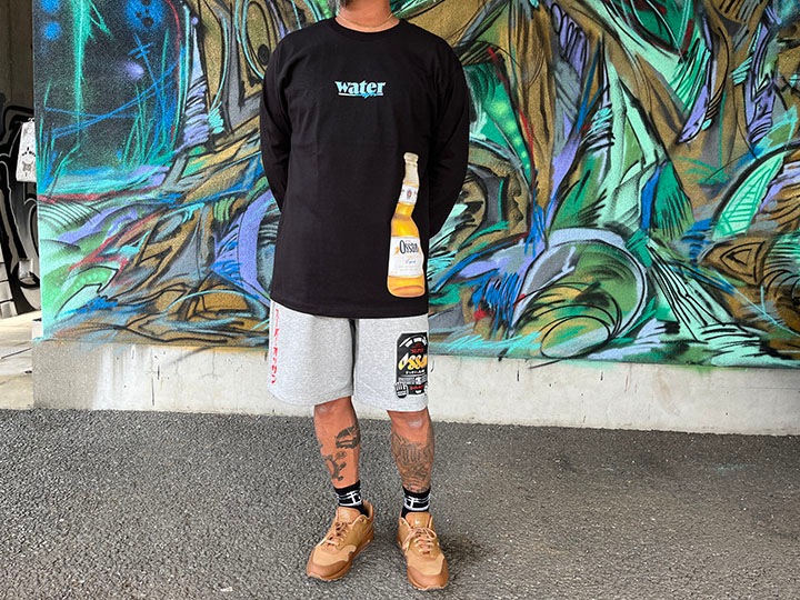 OSSANTHEHOOD longsleeve Tshirt (water) / black