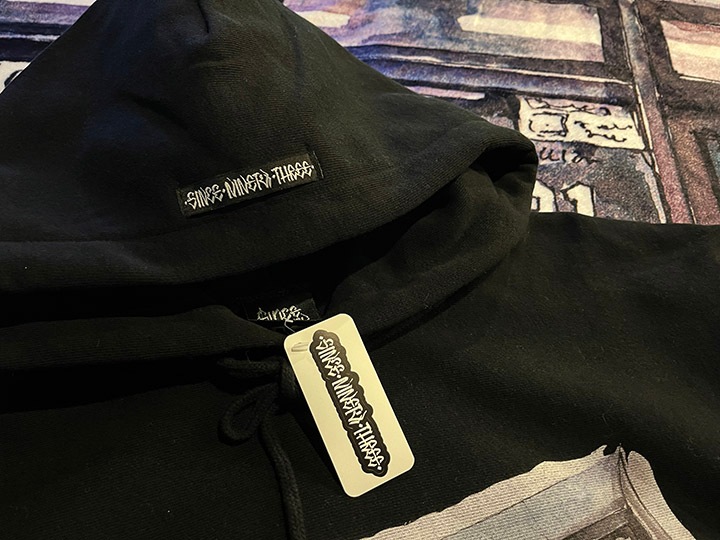NICETY 12oz pullover hood (1996) / black