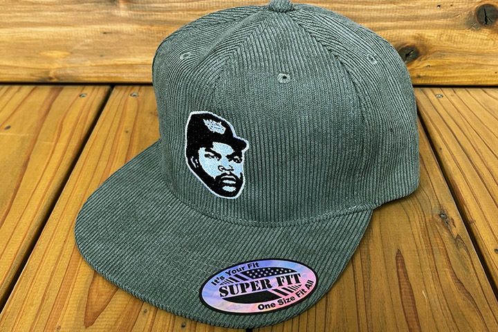 OSSANTHEHOOD snapback cap (og face) / olive cords