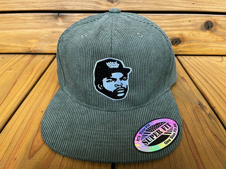 OSSANTHEHOOD snapback cap (og face) / olive cords