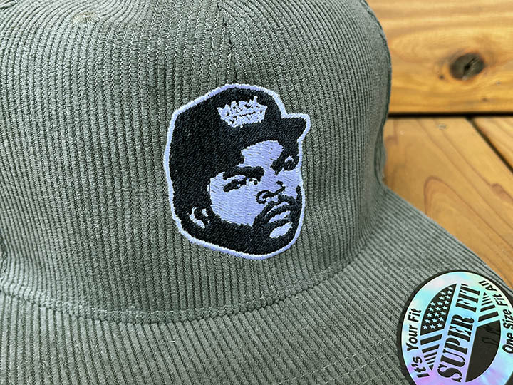 OSSANTHEHOOD snapback cap (og face) / olive cords
