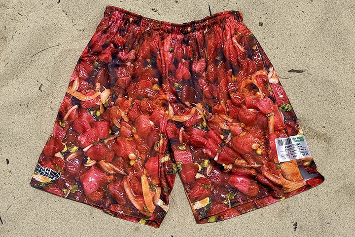 OSSANTHEHOOD baggy basket shorts (aloha later)