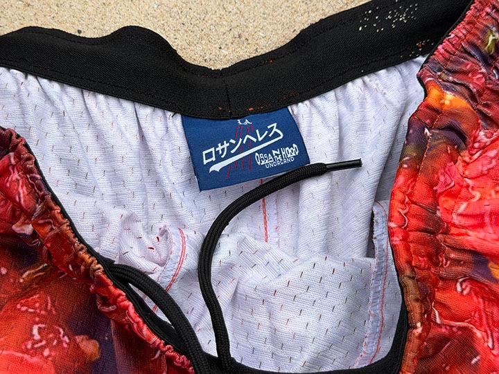 OSSANTHEHOOD baggy basket shorts (aloha later)