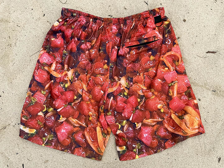 OSSANTHEHOOD baggy basket shorts (aloha later)