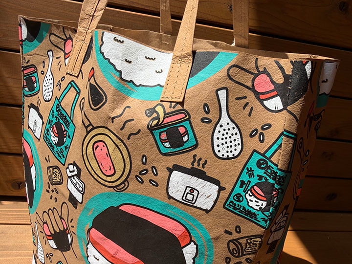 FOOD LAND washable grocery tote bag