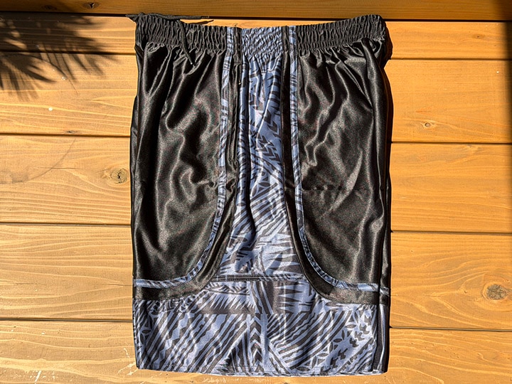 Hawaiian tribal basket shorts "XL" / black x gray