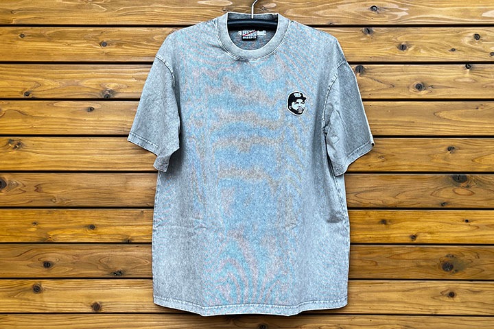 OSSANTHEHOOD 8.2oz garment dye Tshirt (og face) / light gray