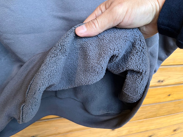 OSSANTHEHOOD 13oz pile lined hoodie (�������Υ��塼��) / stone gray