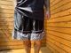 Hawaiian tribal basket shorts / black x white