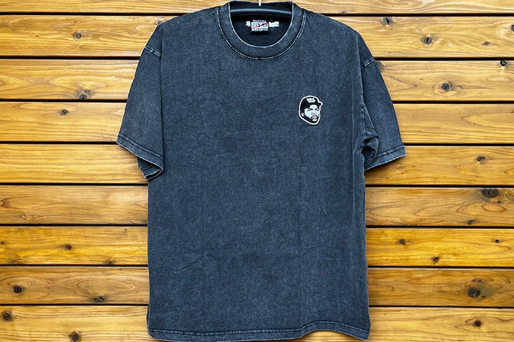 OSSANTHEHOOD 8.2oz garment dye Tshirt (og face) / washed black