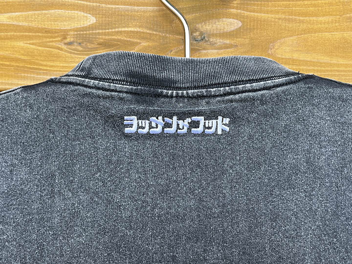 OSSANTHEHOOD 8.2oz garment dye Tshirt (og face) / washed black