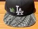 hi LA snapback cap / black x tribal