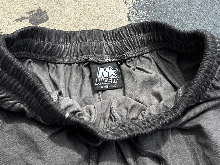 OSSANTHEHOOD cotton shorts (ossanboys) / black washed 