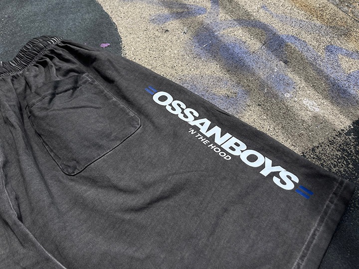 OSSANTHEHOOD cotton shorts (ossanboys) / black washed 