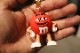 M & M pvc keychain / red