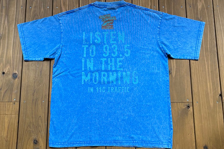 OSSANTHEHOOD 8.2oz garment dye Tshirt (high-2) / blue