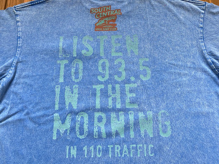 OSSANTHEHOOD 8.2oz garment dye Tshirt (high-2) / blue