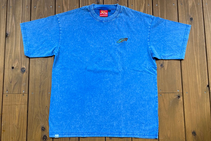 OSSANTHEHOOD 8.2oz garment dye Tshirt (high-2) / blue
