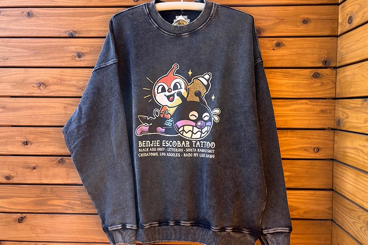 BENJIE ESCOBAR 12oz. crewneck sweat (tat) / charcol gray