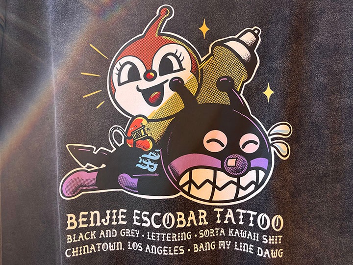 BENJIE ESCOBAR 12oz. crewneck sweat (tat) / charcol gray