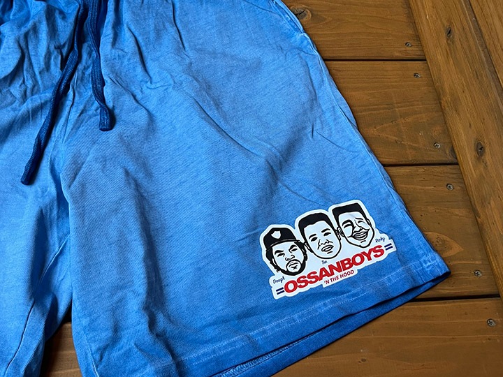 OSSANTHEHOOD cotton shorts (ossanboys) / skyblue washed 