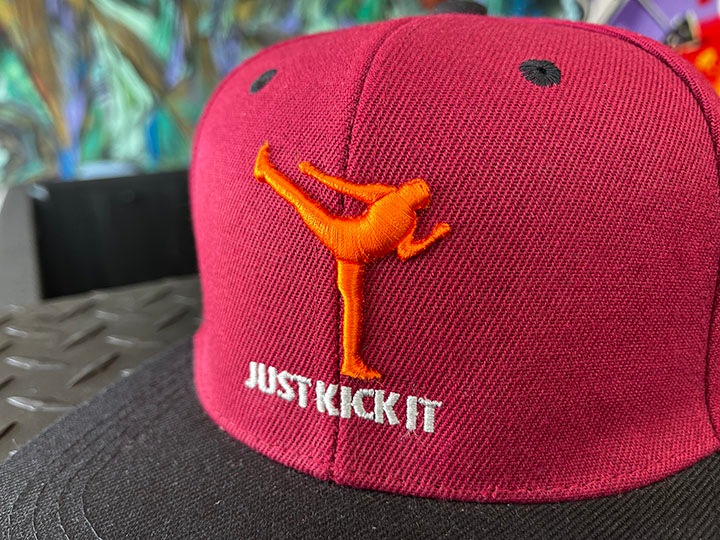 OSSANTHEHOOD snapback cap (kickit) / burgandy