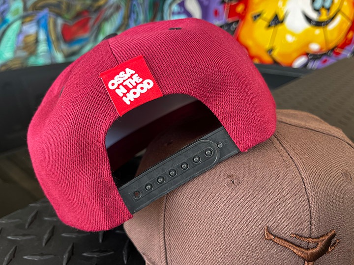 OSSANTHEHOOD snapback cap (kickit) / burgandy