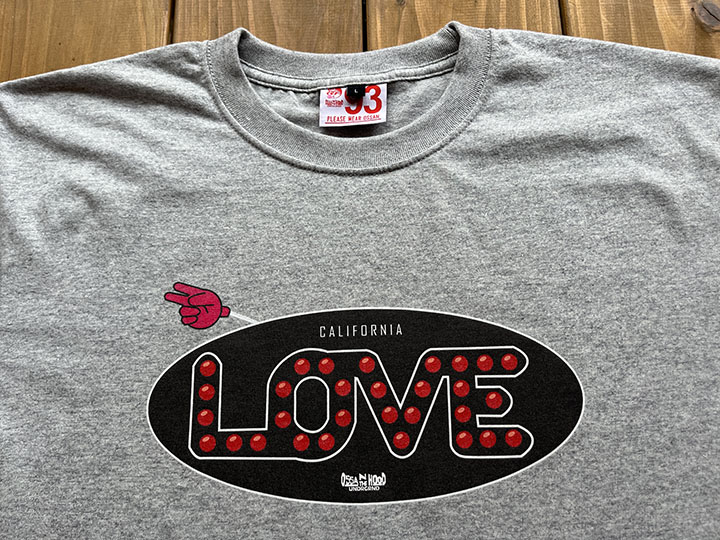 OSSANTHEHOOD 7.2oz heavyweight Tshirt (cali_love) / gray