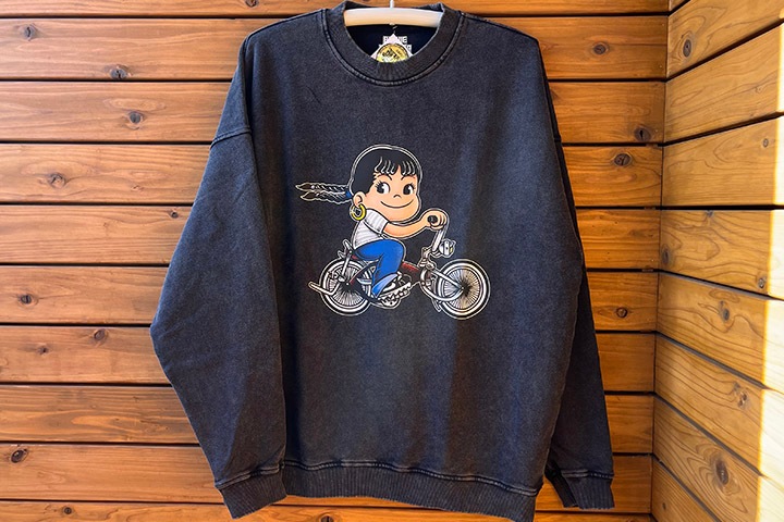 BENJIE ESCOBAR 12oz. crewneck sweat (bike) / charcol gray