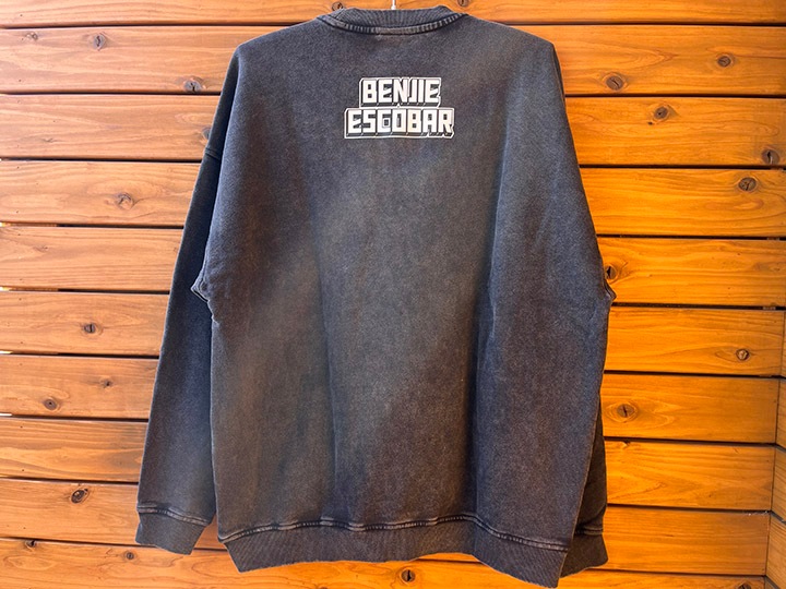 BENJIE ESCOBAR 12oz. crewneck sweat (bike) / charcol gray