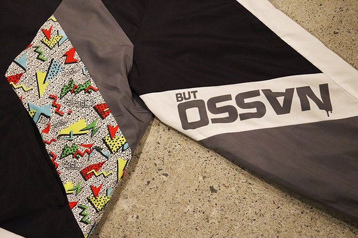 OSSANTHEHOOD shaka-shaka nylon set up / black & gray