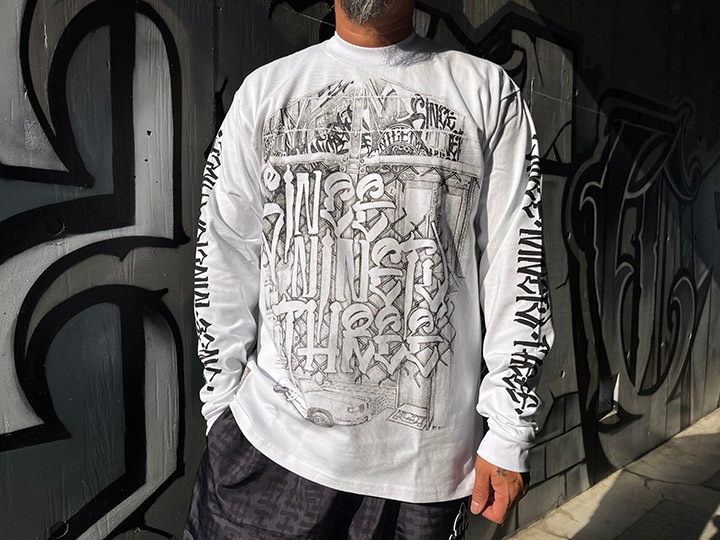 "SINCE NINETY THREE" longsleeve Tshirt / white