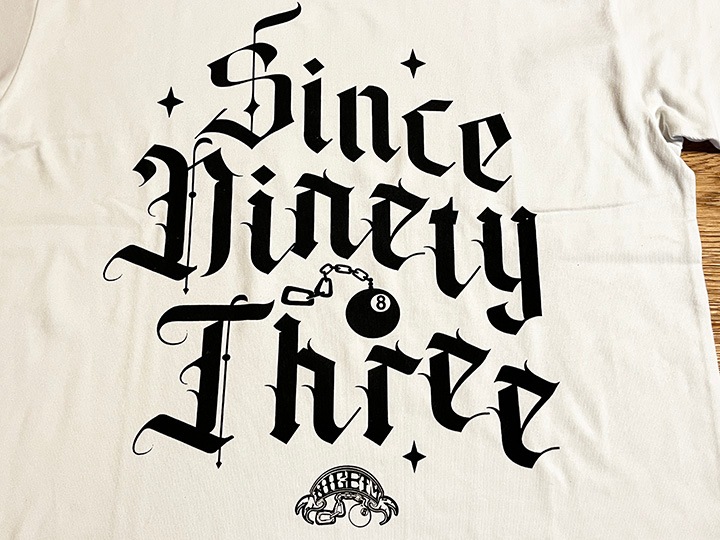 "SINCE NINETY THREE" 10.2oz. ultra heavyweight LS Tshirt / white