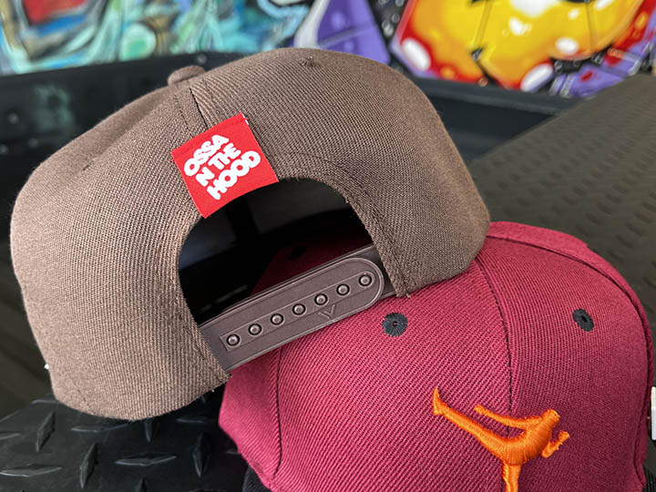OSSANTHEHOOD snapback cap (kickit) / brown