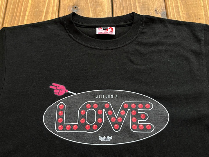 OSSANTHEHOOD 7.2oz heavyweight Tshirt (cali_love) / black