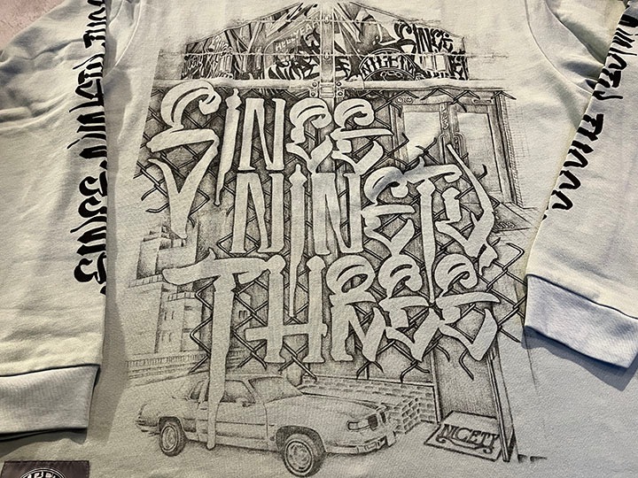 "SINCE NINETY THREE" longsleeve Tshirt / stone green