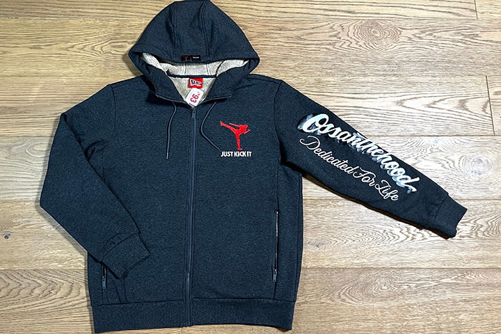 OSSANTHEHOOD sherpa lined zipup hood (kickit) / charcol