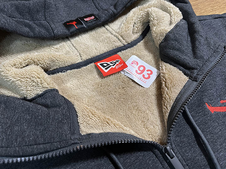 OSSANTHEHOOD sherpa lined zipup hood (kickit) / charcol