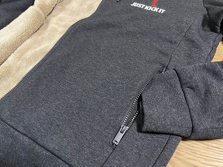 OSSANTHEHOOD sherpa lined zipup hood (kickit) / charcol