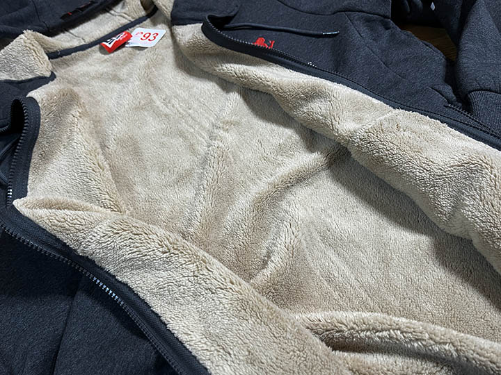 OSSANTHEHOOD sherpa lined zipup hood (kickit) / charcol